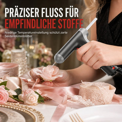 📢📢 50% RABATT!! ⏰ Kabelloses Heißklebepistolen-Set mit 2000mAh wiederaufladbarem Akku und Kupferdüse, inklusive 10 Klebestifte für DIY-Bastelarbeiten und den Heimgebrauch