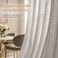 🏡 JETZT 50 % RABATT! ✨ Geometrisch jacquardgewebter, durchsichtiger Vorhangstoff – elegant und lichtdurchlässig für das Wohnzimmer 🌿