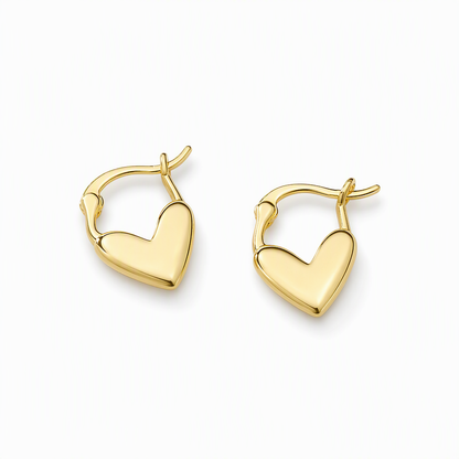 💕 50% RABATT! ✨ Kleine Herz-Creolen – Glatte Oberfläche & französischer Stil ✨