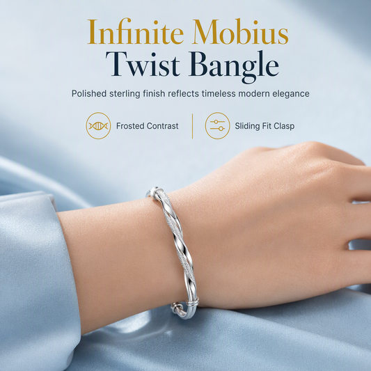 🌀 50 % RABATT! 🌟 Endloses, Möbius-gedrehtes Armband – sanft gleitender, verstellbarer Verschluss & doppelt strukturierter Premium-Glanz 💫