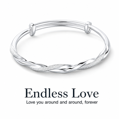 🌀 50 % RABATT! 🌟 Endloses, Möbius-gedrehtes Armband – sanft gleitender, verstellbarer Verschluss & doppelt strukturierter Premium-Glanz 💫